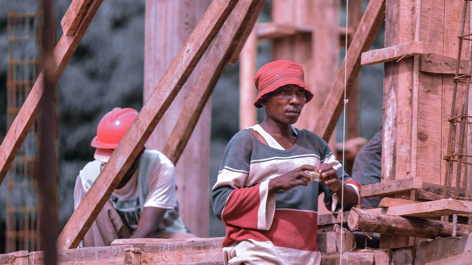 Construction and building project site